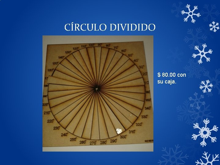 CÍRCULO DIVIDIDO $ 80. 00 con su caja. 