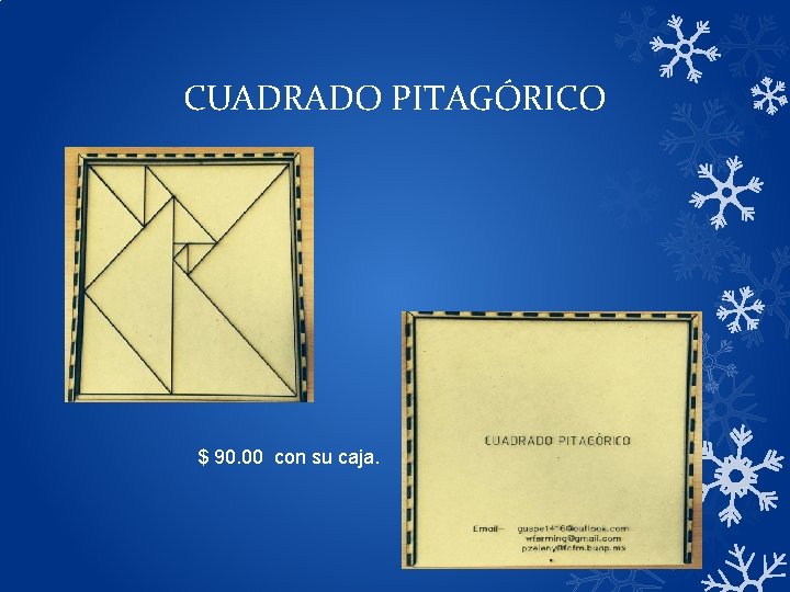 CUADRADO PITAGÓRICO $ 90. 00 con su caja. 