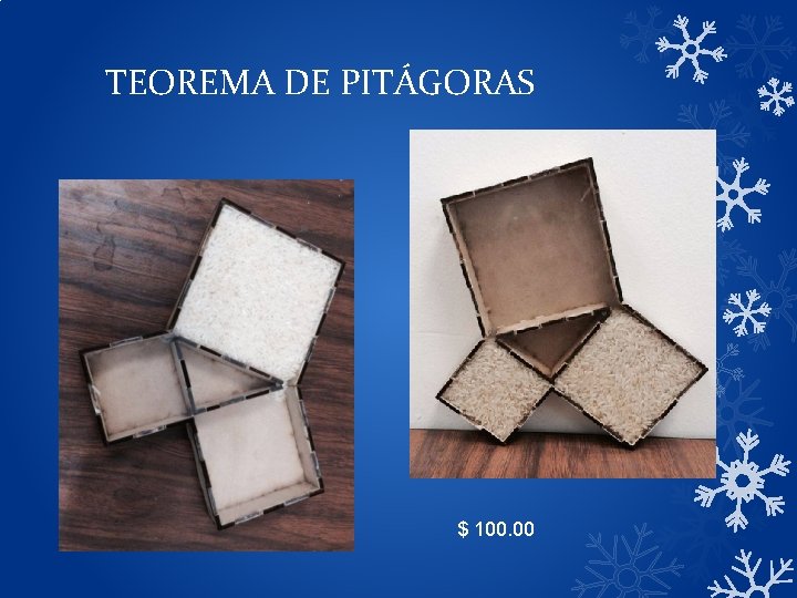 TEOREMA DE PITÁGORAS $ 100. 00 