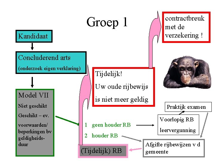 contractbreuk met de verzekering ! Groep 1 Kandidaat Concluderend arts (onderzoek eigen verklaring) Tijdelijk!