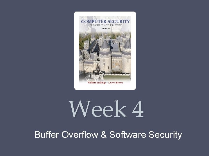 Week 4 Buffer Overflow & Software Security 