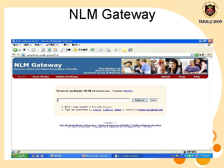 NLM Gateway TMUL@2009 