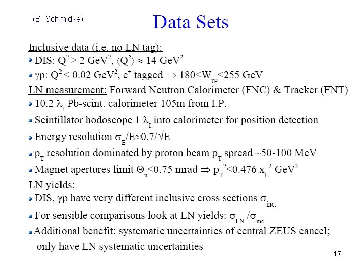 (B. Schmidke) 17 