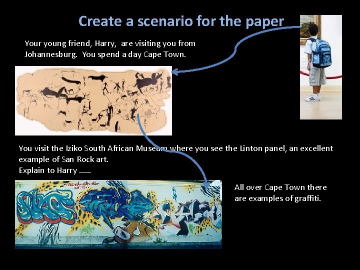 Create a scenario for the paper Your young friend, Harry, are visiting you from