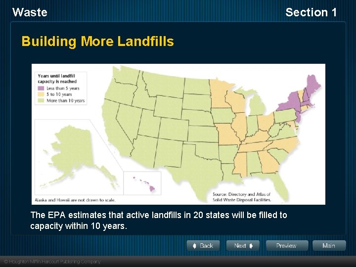 Waste Section 1 Building More Landfills The EPA estimates that active landfills in 20