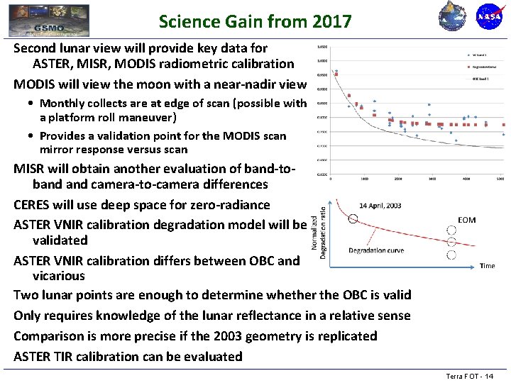 Science Gain from 2017 Second lunar view will provide key data for ASTER, MISR,