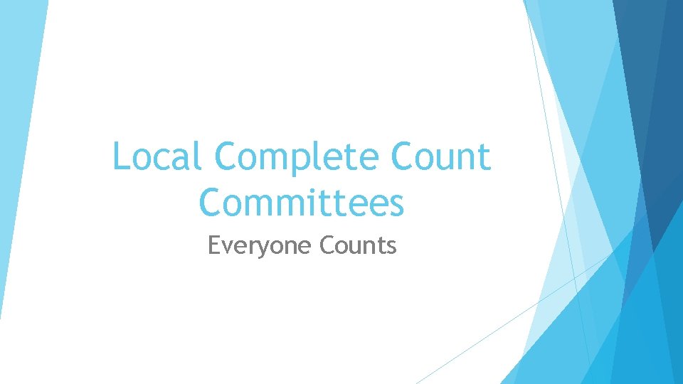 Local Complete Count Committees Everyone Counts 