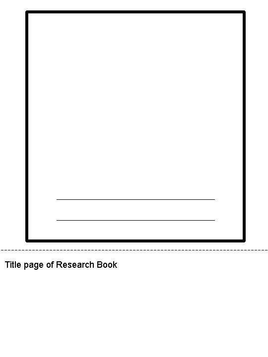 Title page of Research Book 