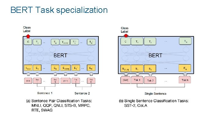 BERT Task specialization 