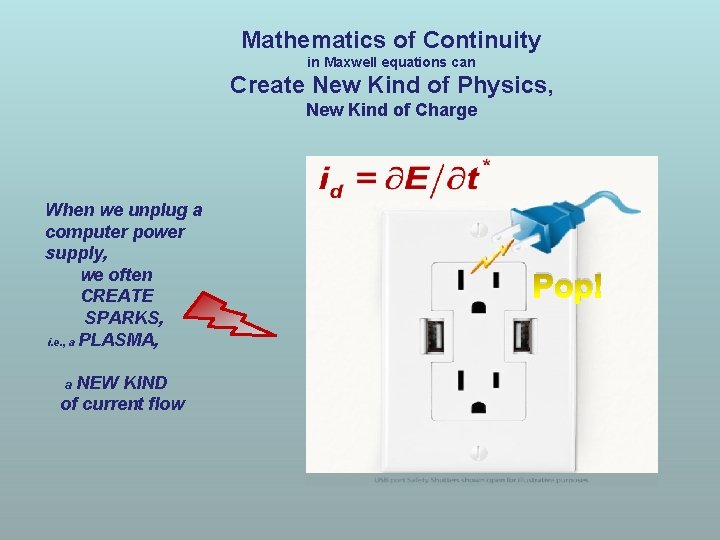 Mathematics of Continuity in Maxwell equations can Create New Kind of Physics, New Kind