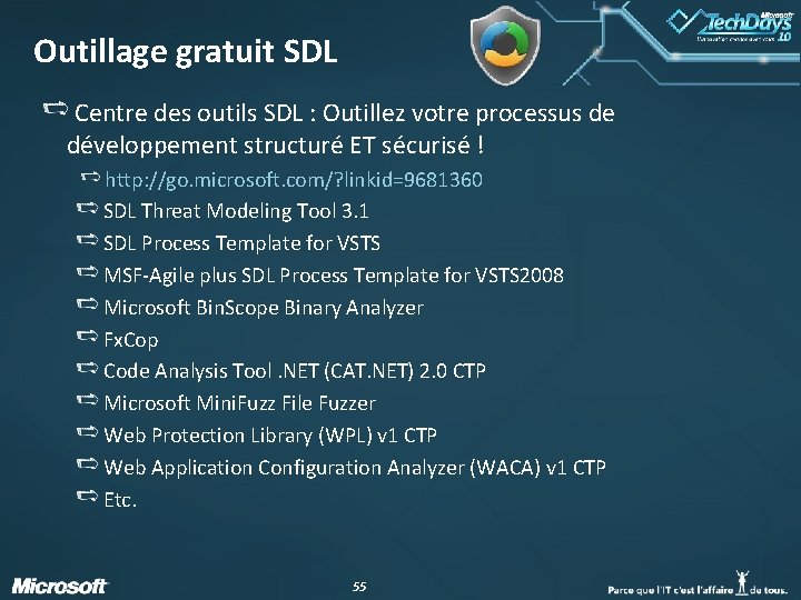 Outillage gratuit SDL Centre des outils SDL : Outillez votre processus de développement structuré