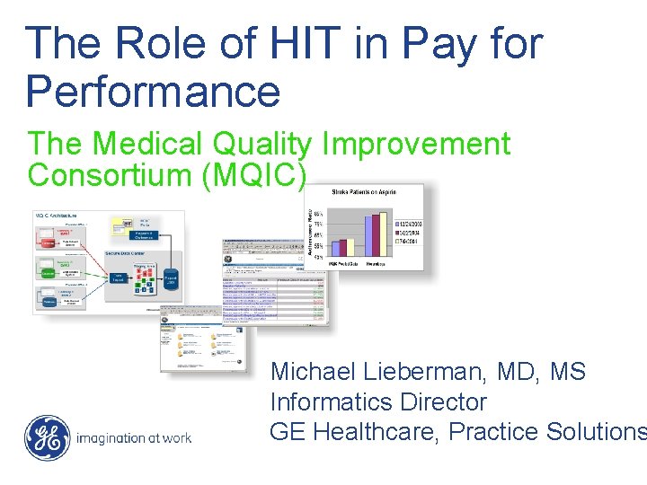 The Role of HIT in Pay for Performance The Medical Quality Improvement Consortium (MQIC)