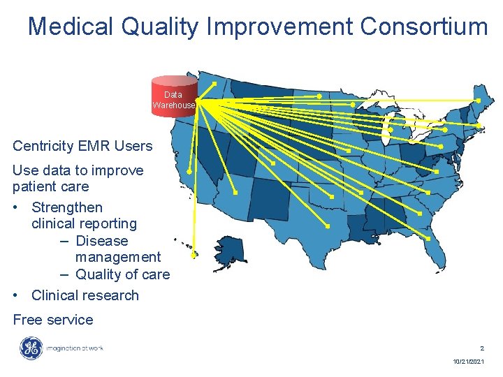Medical Quality Improvement Consortium Data Warehouse Centricity EMR Users Use data to improve patient