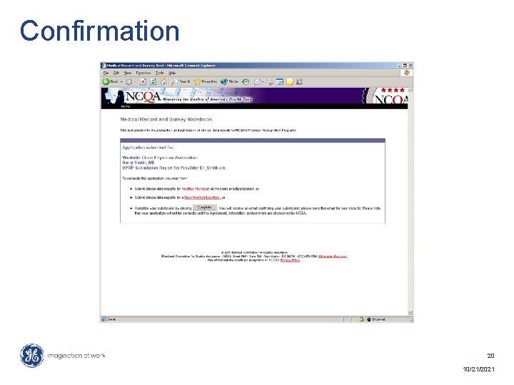Confirmation 20 10/21/2021 