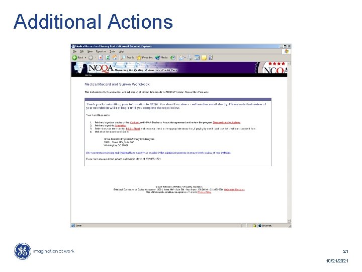 Additional Actions 21 10/21/2021 