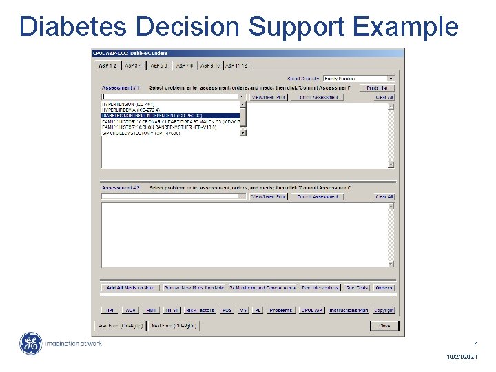 Diabetes Decision Support Example 7 10/21/2021 