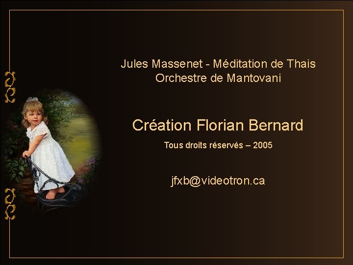 Jules Massenet - Méditation de Thais Orchestre de Mantovani Création Florian Bernard Tous droits