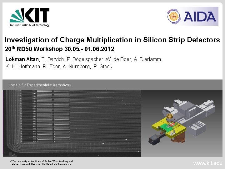 Investigation of Charge Multiplication in Silicon Strip Detectors 20 th RD 50 Workshop 30.