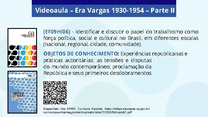 Videoaula – Era Vargas 1930 -1954 – Parte II (EF 09 HI 06) -