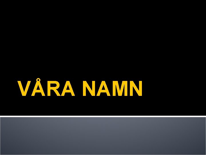 VÅRA NAMN 