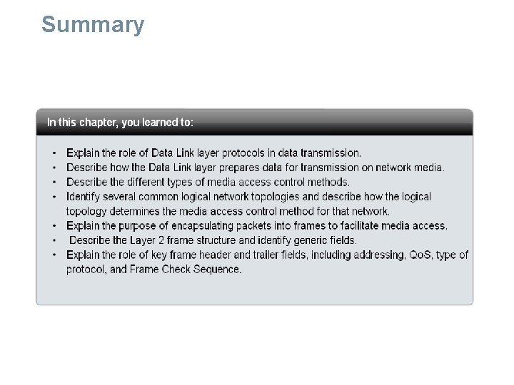 OSI Data Link Layer Network Fundamentals Chapter 7