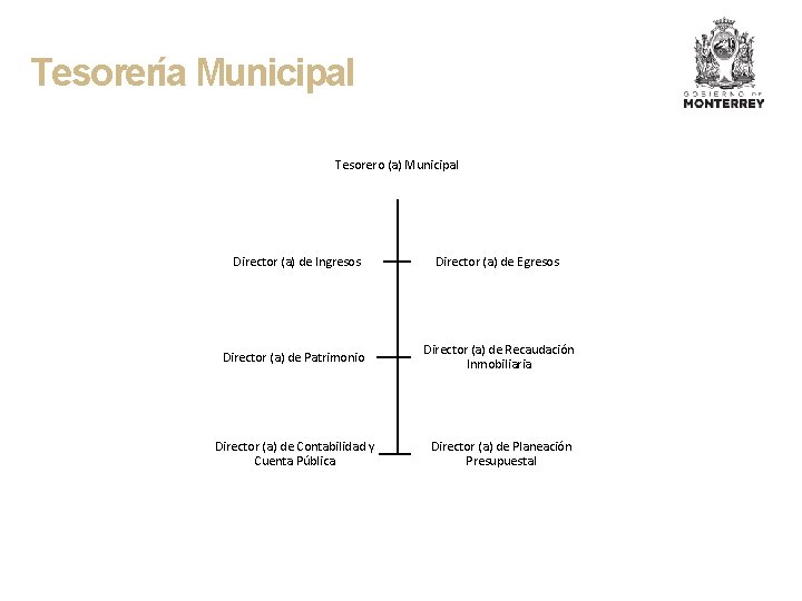 Tesorería Municipal Tesorero (a) Municipal Director (a) de Ingresos Director (a) de Egresos Director