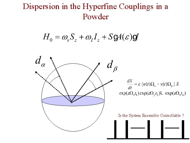 Dispersion in the Hyperfine Couplings in a Powder Is the System Ensemble Controllable ?