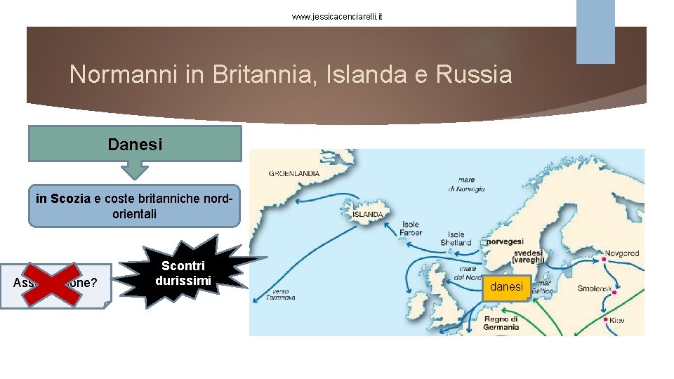 www. jessicacenciarelli. it Normanni in Britannia, Islanda e Russia Danesi in Scozia e coste