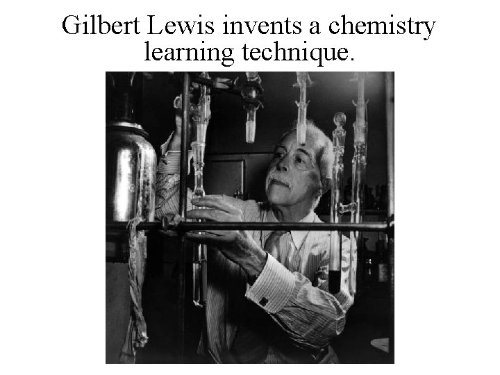 Gilbert Lewis invents a chemistry learning technique. 