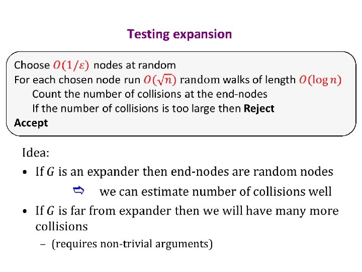 Testing expansion • 