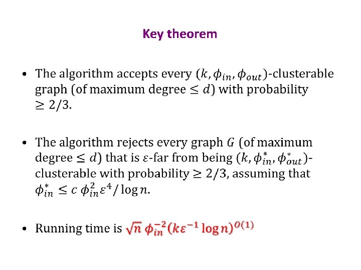 Key theorem • 