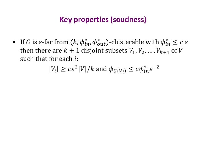 Key properties (soudness) • 