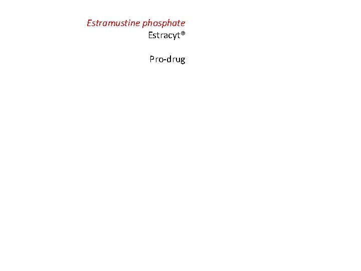 Estramustine phosphate Estracyt® Pro-drug 