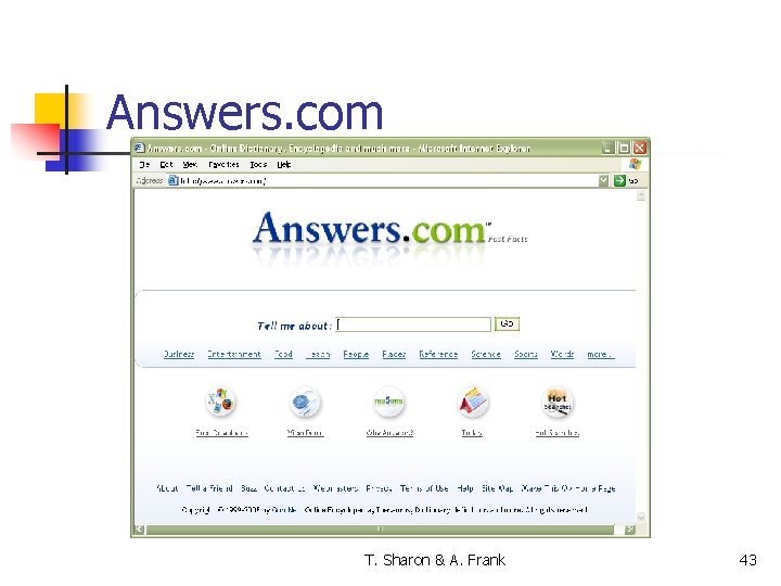 Answers. com T. Sharon & A. Frank 43 