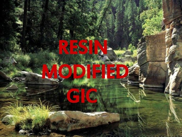 RESIN MODIFIED GIC 