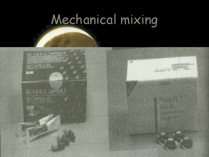 Mechanical mixing Mechanical mixing