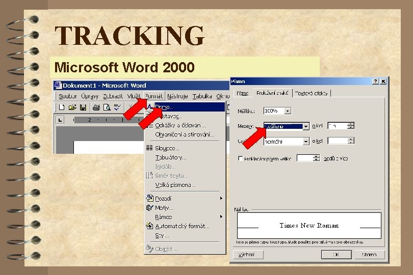 TRACKING Microsoft Word 2000 