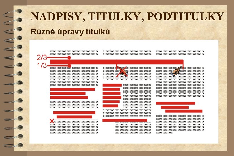 NADPISY, TITULKY, PODTITULKY Různé úpravy titulků 