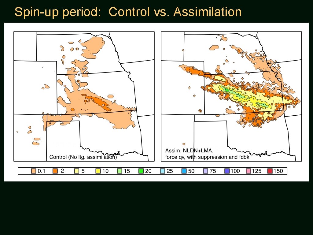 Spin-up period: Control vs. Assimilation 