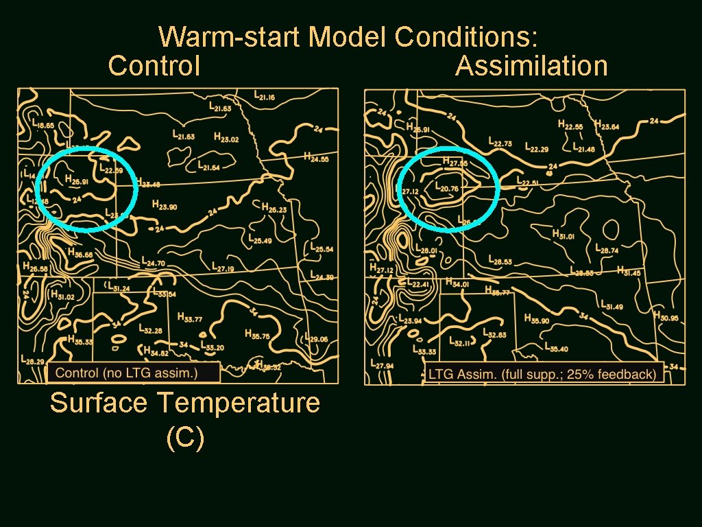 Warm-start Model Conditions: Control Assimilation Surface Temperature (C) 