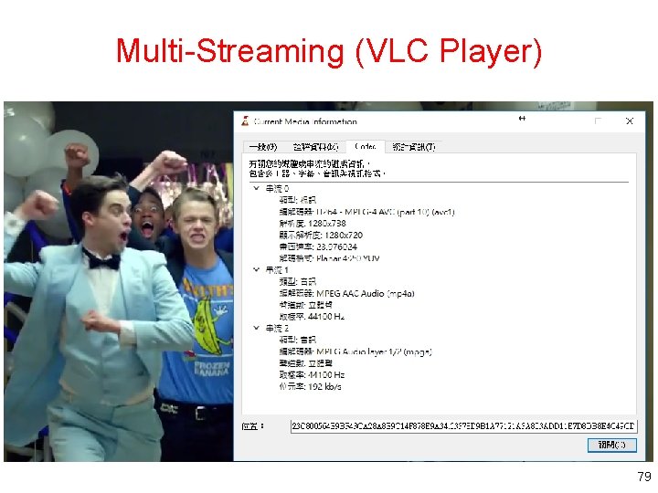 Multi-Streaming (VLC Player) 79 