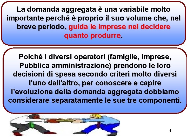 La domanda aggregata è una variabile molto importante perché è proprio il suo volume