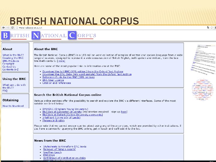 BRITISH NATIONAL CORPUS 