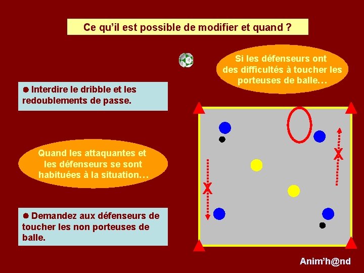 Ce qu’il est possible de modifier et quand ? Si les défenseurs ont des