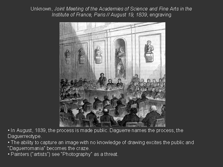 Unknown, Joint Meeting of the Academies of Science and Fine Arts in the Institute