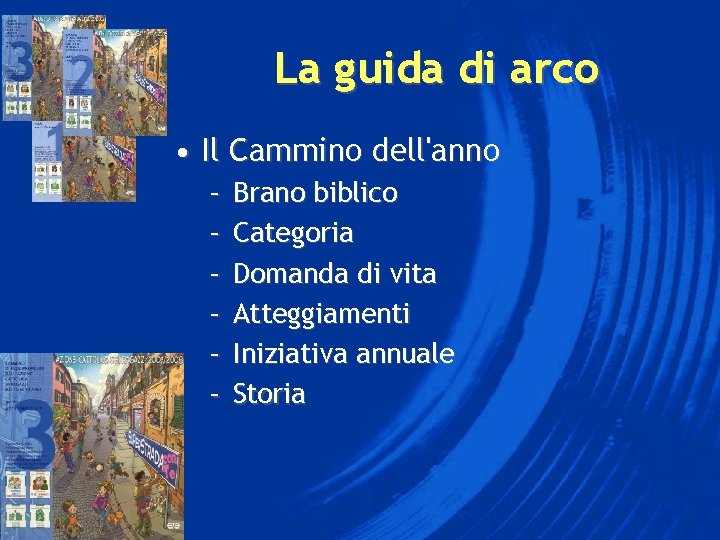 La guida di arco • Il Cammino dell'anno – – – Brano biblico Categoria