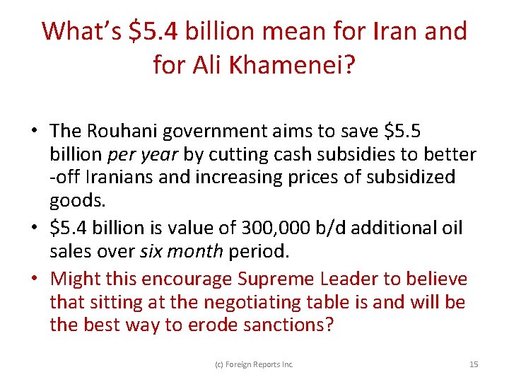 What’s $5. 4 billion mean for Iran and for Ali Khamenei? • The Rouhani
