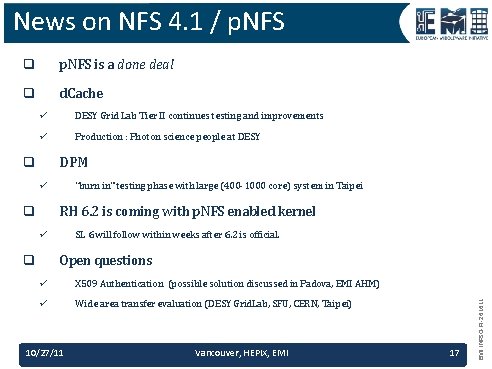 News on NFS 4. 1 / p. NFS q p. NFS is a done