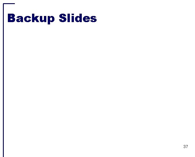 Backup Slides 37 