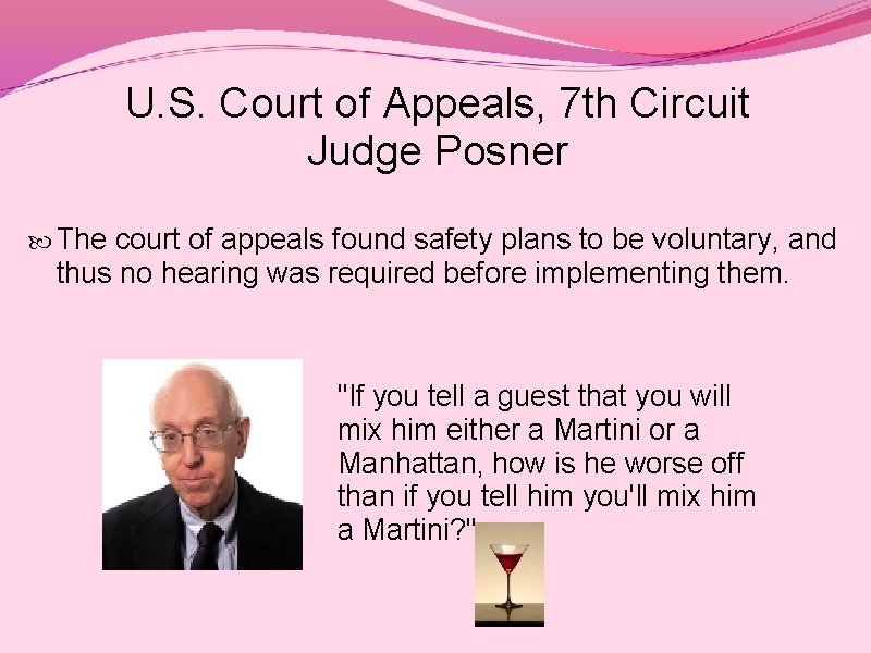 U. S. Court of Appeals, 7 th Circuit Judge Posner The court of appeals